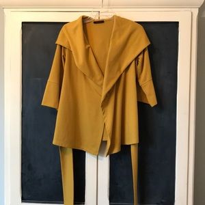 Mustard gold wrap cardigan
